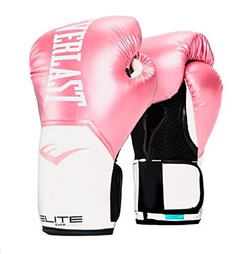 EVERLAST Elite Pro Style Training Gloves, Pink/White, 8 oz