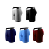Bragas Deportivas para Hombres Boxer con Agujero De Malla De Hielo para Hombres Plus Piernas De Desgaste De Ajuste Largo Pantalones De Gran Tamaño (5 Piezas),XXXL