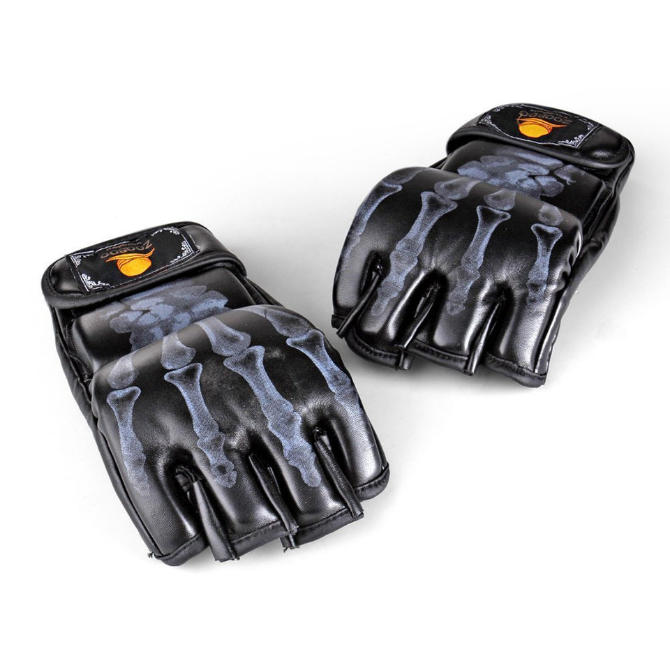Granvela® Guantes De Boxeo, ZOOBOO Guantes De Combate MMA Entrenamiento De Boxeo Mitad de los Mitones, Muay Thai, Sparring