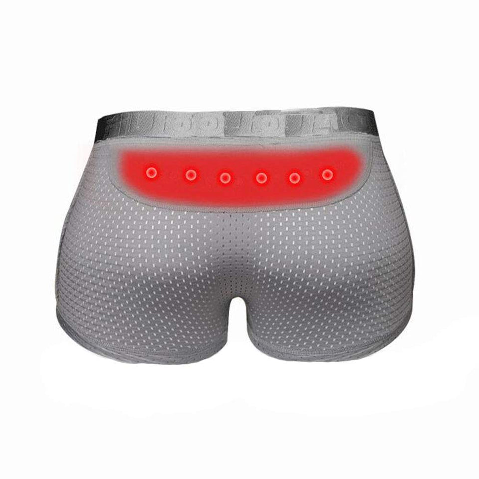 Guotail Calzoncillos de Seda de turmalina Transpirable para Hombres Ropa Interior Sexy Terapia magnética Boxeador,Black,XXL