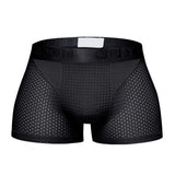 Guotail Calzoncillos de Seda de turmalina Transpirable para Hombres Ropa Interior Sexy Terapia magnética Boxeador,Black,XXL